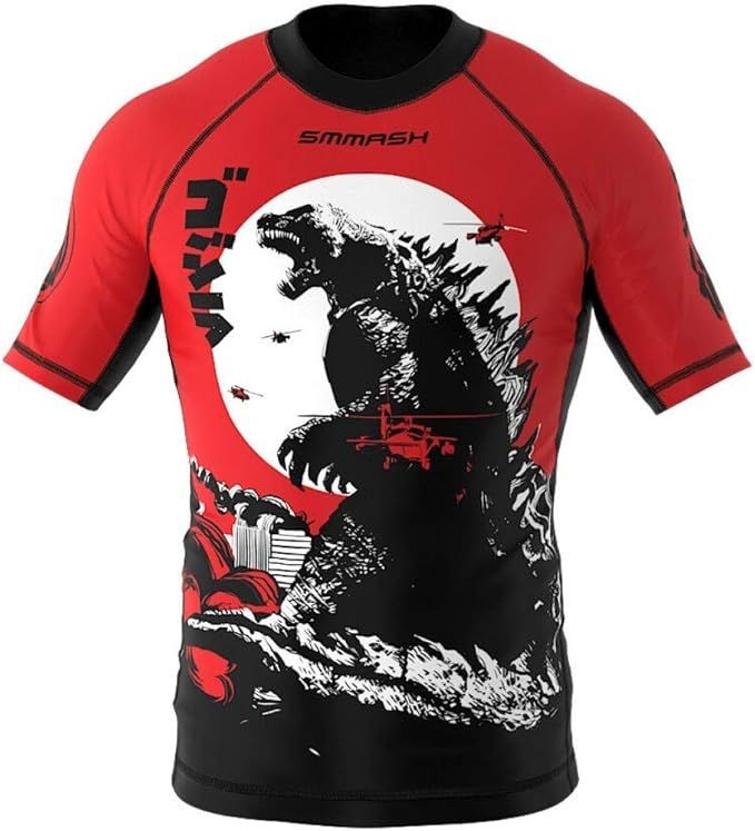 SMMASH Zilla Rash Guard & Fight Shorts for Men – Compression Set for MMA, BJJ & Combat Sports