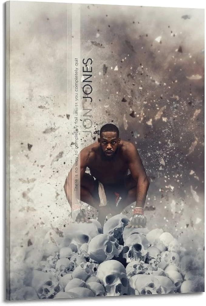 UFC Jon Jones Skull Poster – Decorative Canvas Wall Art & Print