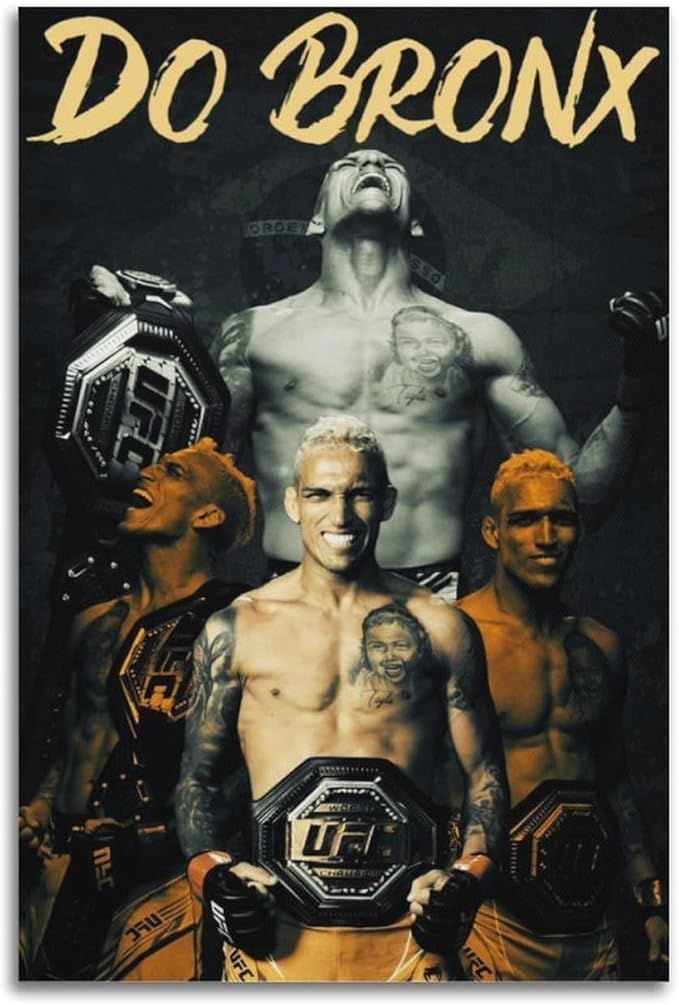 Charles Oliveira Battle Star Canvas Wall Art Print – Modern Bedroom Wall Decoration