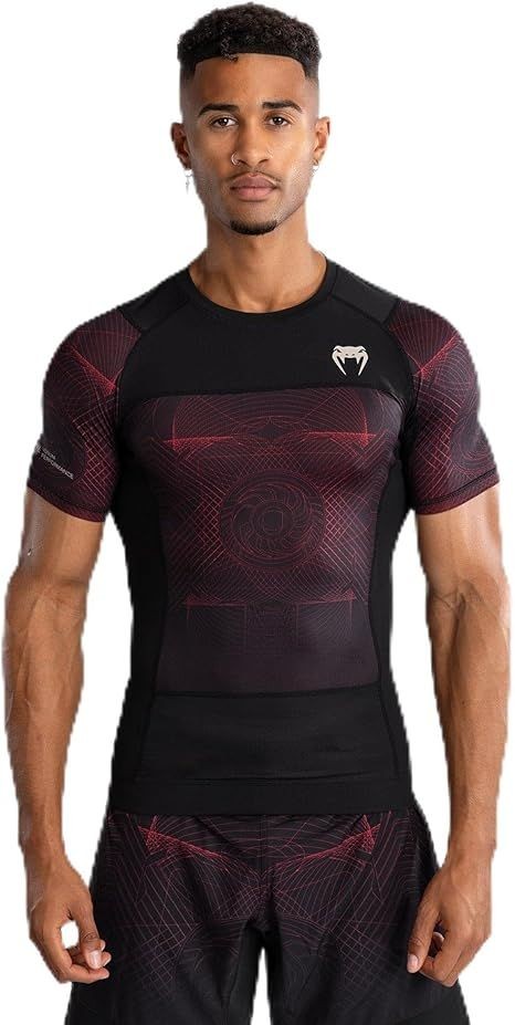 Venum Men’s G-Fit Air Short Sleeve Rash Guard – Compression Shirt for MMA, BJJ & Combat Training