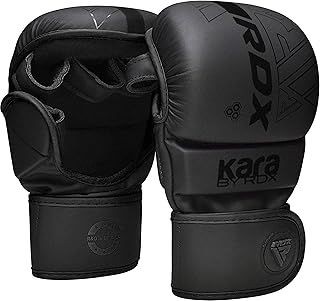 RDX MMA Gloves for Combat Sports, Wrestling – Maya Hide Leather Kara Sparring Gloves – Boxing Gloves for Muay Thai, Kickboxing, and MMA